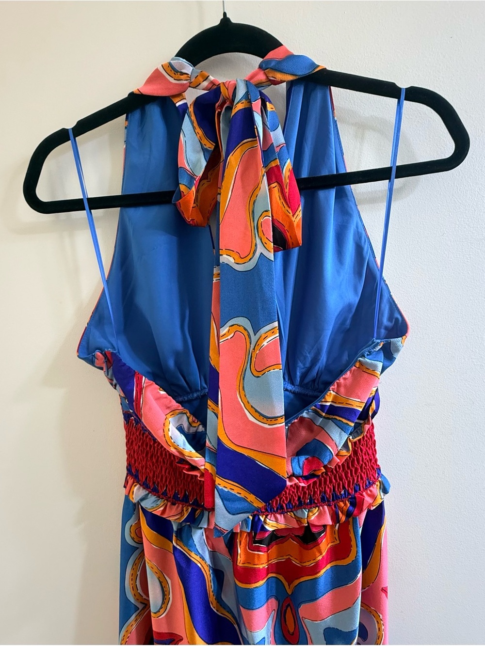 Sugarlips NWT Vibrant Retro Abstract Halter Maxi Dress - Size S - Picture 4 of 16